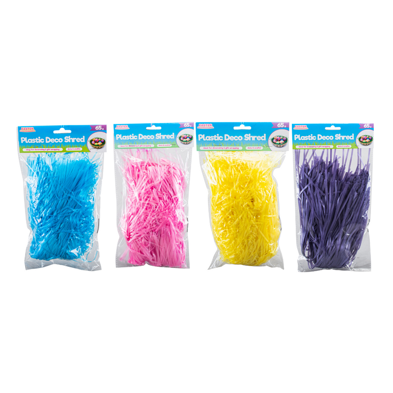Shredded Plastic Coloured 65g Assorted