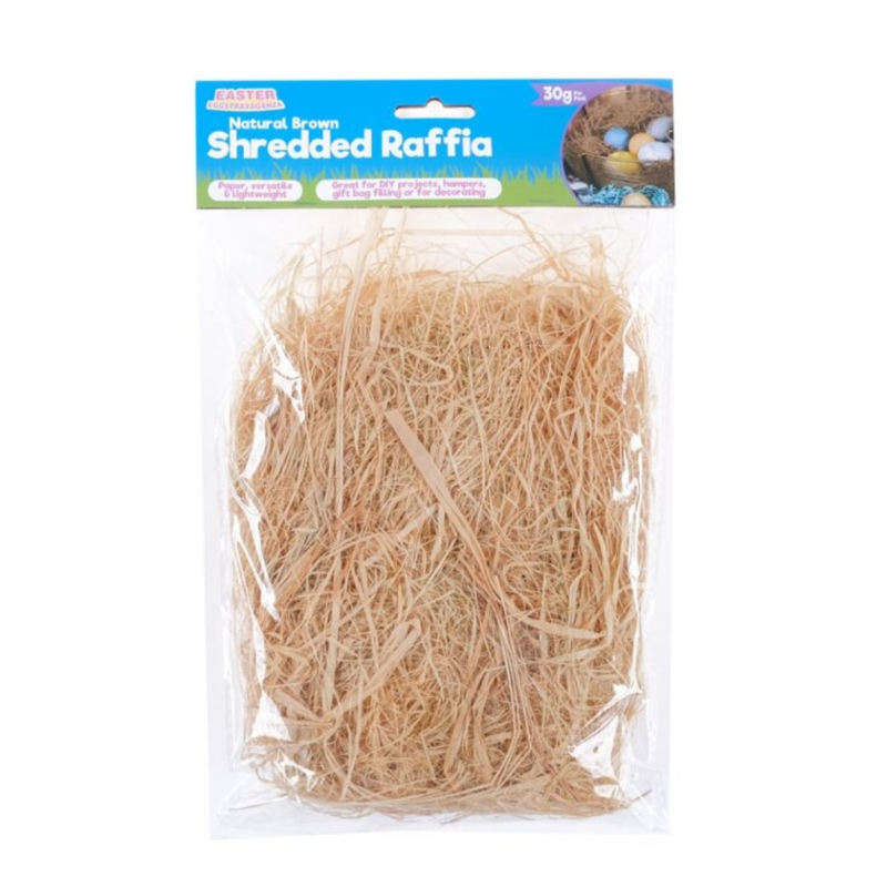 Shredded Raffia 30g Natural Brown