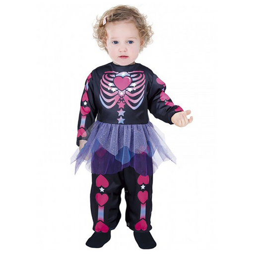 Skeleton Tutu Jumpsuit Toddler Costume – sparkly skeleton jumpsuit with tutu skirt for toddlers