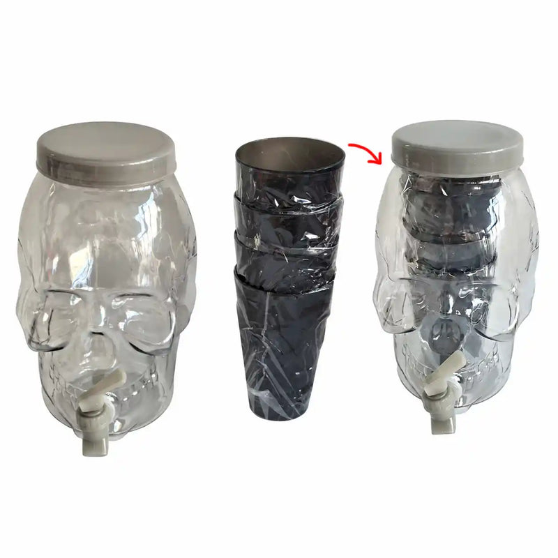 Skull Drink Dispenser 3.7L Assorted Halloween Tablewear