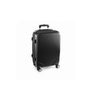 Black suitcase with a textured surface on a white background – thumbnail