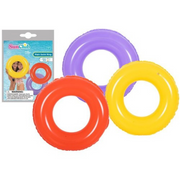 Solid Colour Swim Ring 76cm inflatable pool float, 3 assorted colours