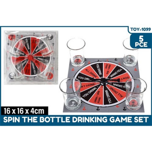 Spin the Bottle Drinking Game Set 5pce 