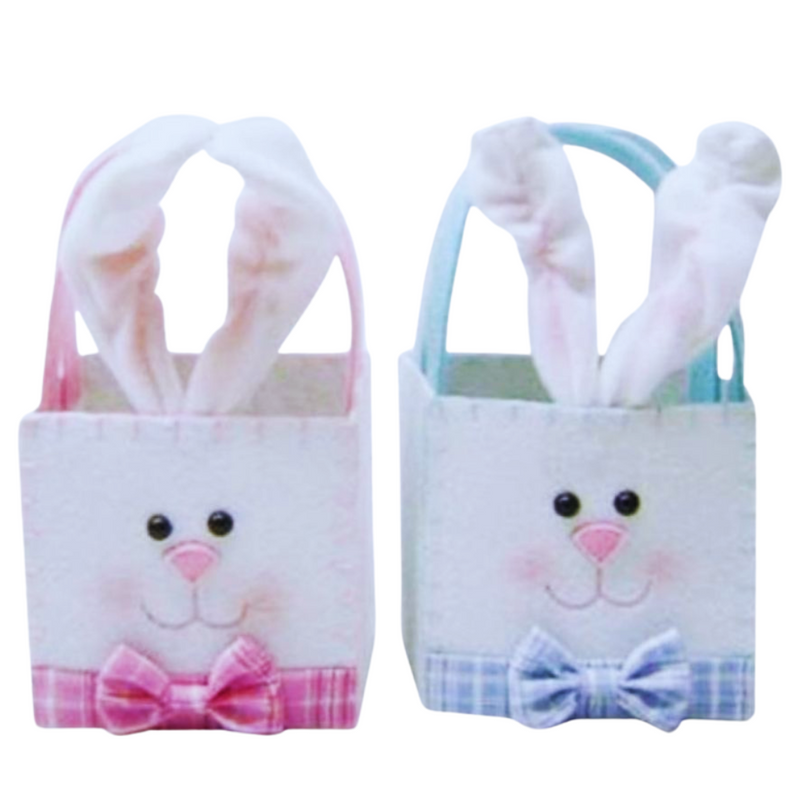 Square Egg Hunt Felt Basket Assorted