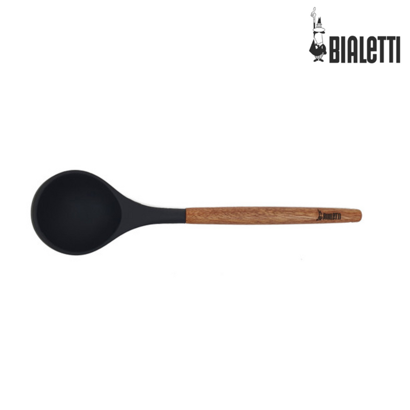 St. Clare Black Silicone Ladle with Acacia Handle 31cm