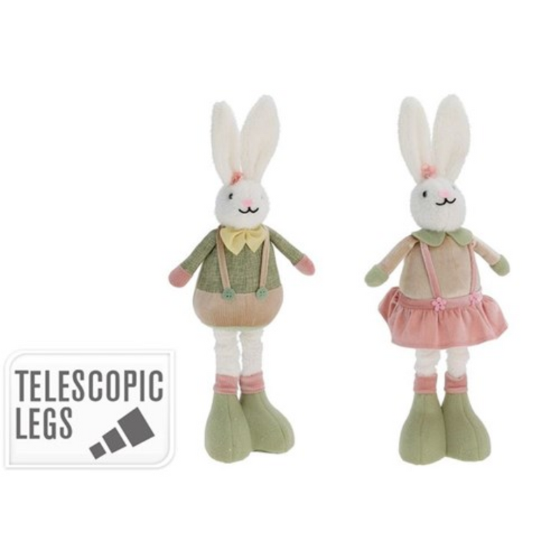 Standing Rabbit Telescopic Legs 60cm 2 Assorted