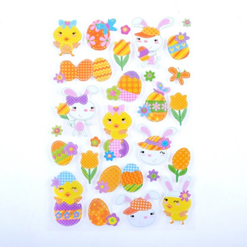Easter Stickers 3D EVA Glitter Assorted