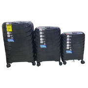 Suitcase PP Rectangle Black Set 3 – thumbnail