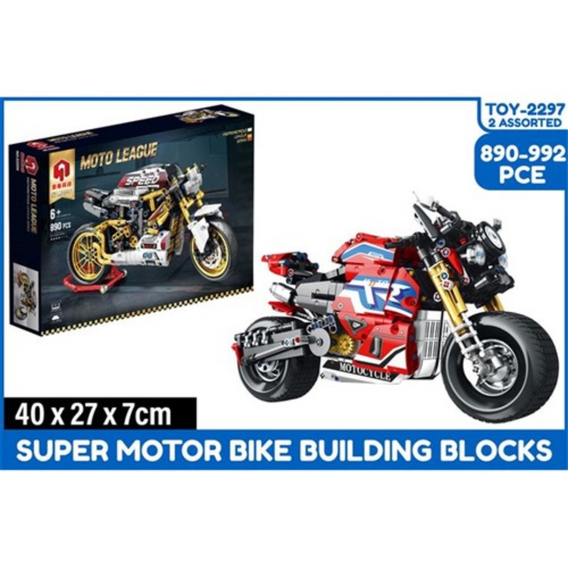 Super Motor Bike Building Blocks 890-992Pce
