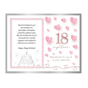 Sweet 18 Heart Glass Picture Frame 6X4In – thumbnail