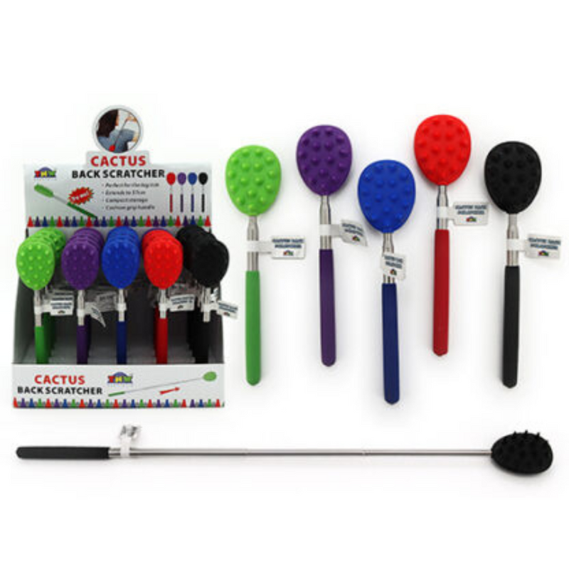 Telescopic Cactus Back Scratcher 5 Assorted