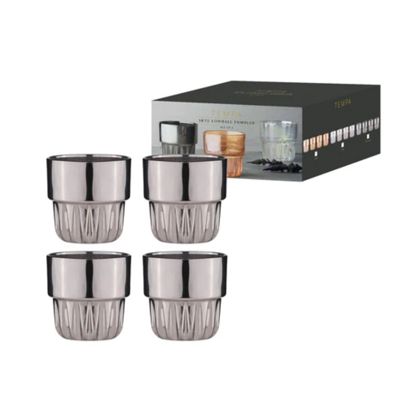 Tempa Skye Charcoal 4pk Lowball Tumbler 