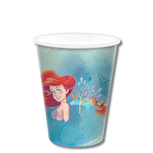 The Little Mermaid 266ml Paper Cups Pk8