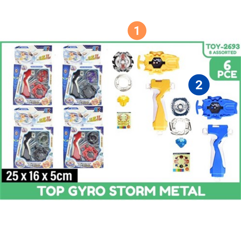 Top Gyro Storm Metal Asstd 6Pce 