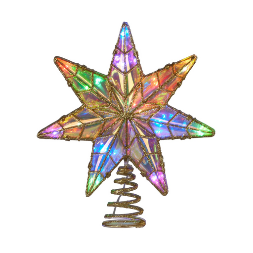 Tree Topper- Multicolour Light Up Star 28cm