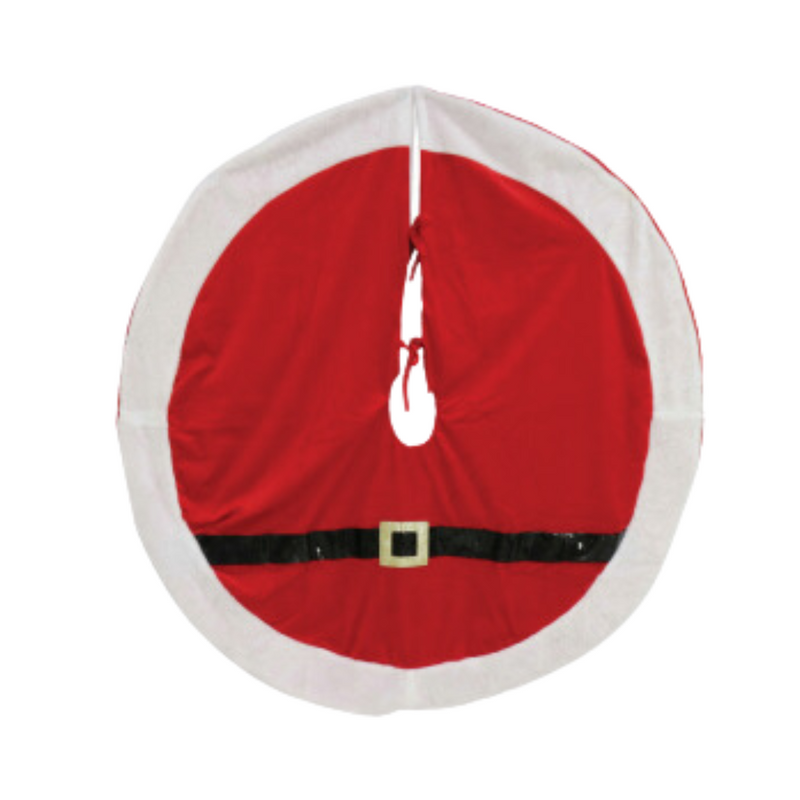 Velvet Tree Skirt Santa Belt 120Cm Ronis