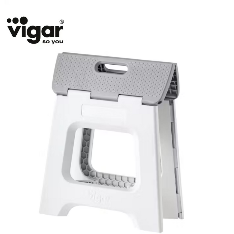 Compact Foldable Stool Grey 32cm