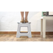 Compact Foldable Stool Grey 32cm
