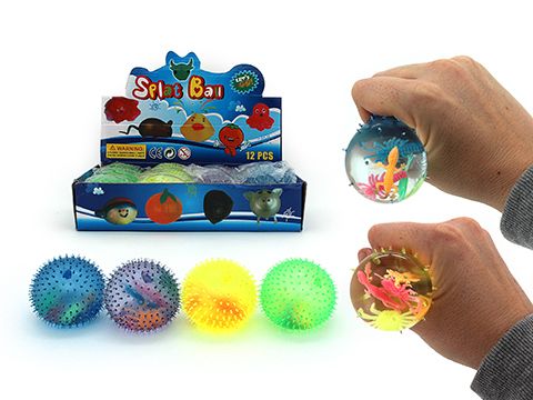 WATER SPLATTER BALL W/INSECT 50mm 4 ASSTD