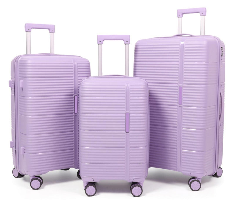 Suitcase PP Square Taro Purple Set 3a