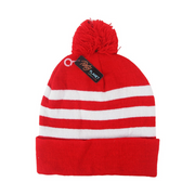 Where’s Wally Red and White Striped Beanie with Pom-Pom 