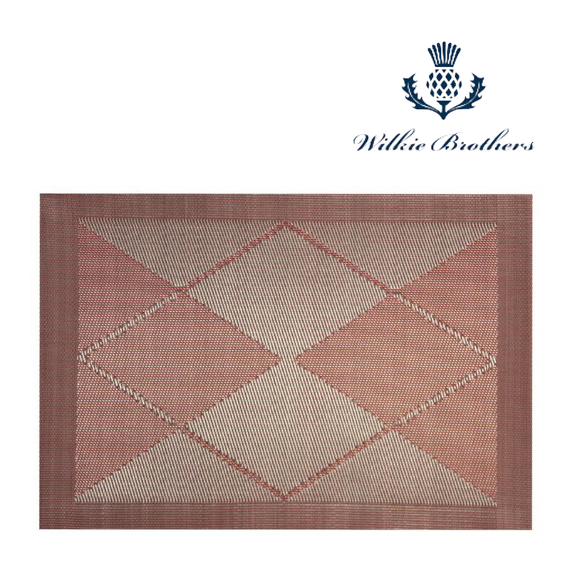 Wilkie Brothers Argyle Placemat 12pc Red