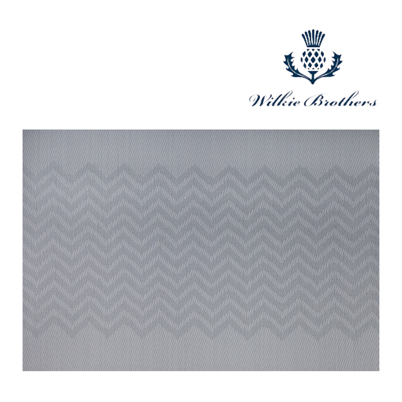 Wilkie Brothers Chevron Placemat 12PC PK Grey