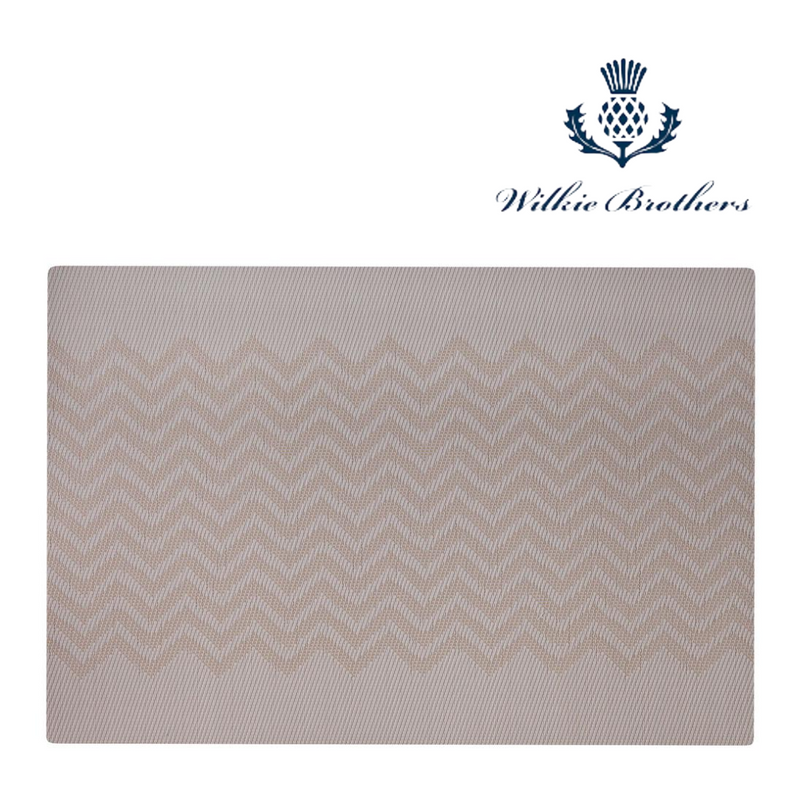 Wilkie Brothers Chevron Placemat 30X45Cm Beige 12pc