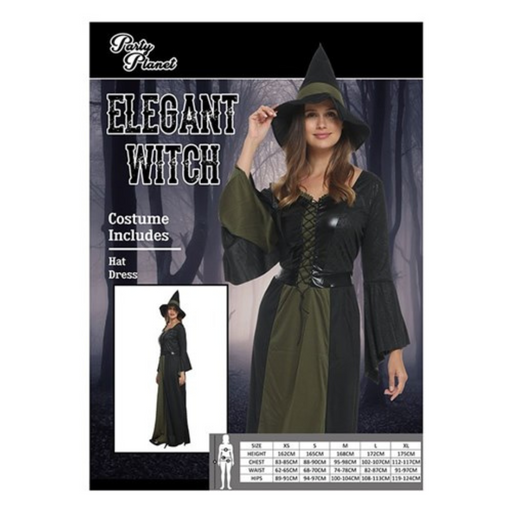 Women Elegant Witch Costume 2 Asstd