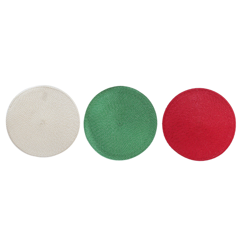Woven Metallic Placemat 3 Asstd