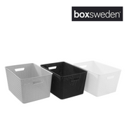 WOVEN STORAGE BASKET 22L 41.5X28.5X22CM 3 ASSTD – thumbnail