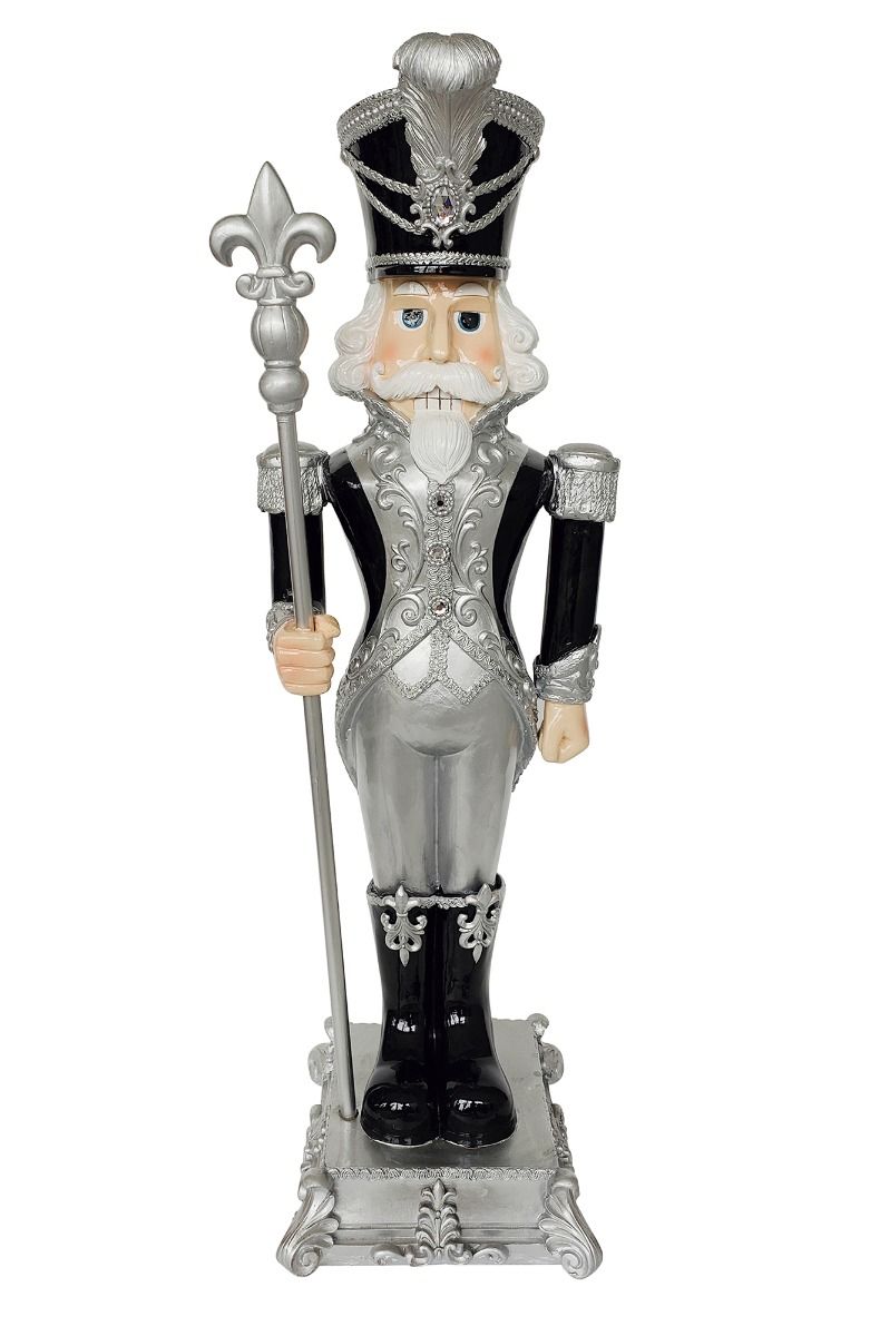Christmas Nutcracker Silver/Black 90Cm