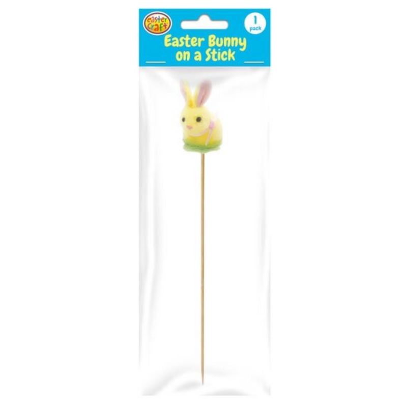 Yellow Bunny Decoration Pick 1 Pack