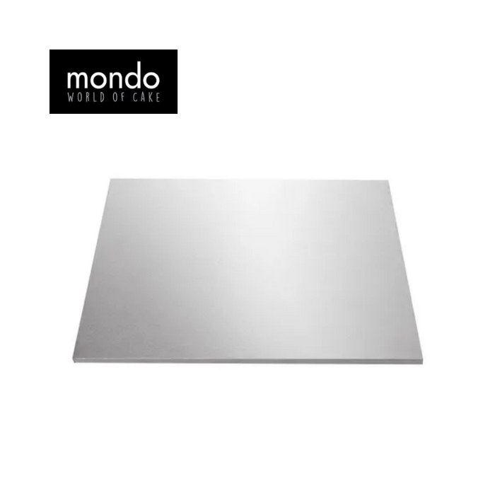 MONDO Cake Board Square - Silver Foil 10in 1pc 25cm