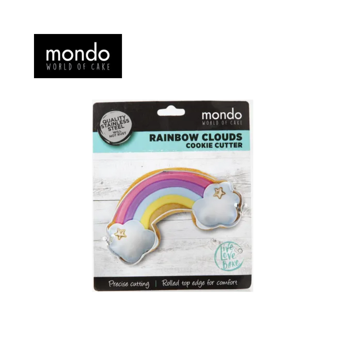MONDO Rainbow With Clouds Cookie Cutter 2.5cm High