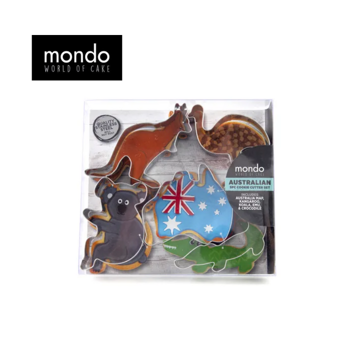 MONDO Australian 5pc Cookie Cutter Set 5 Pc