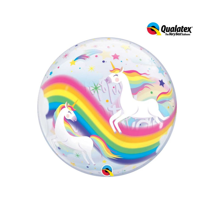 Bln Bubble 55Cm Bday Rainbow U