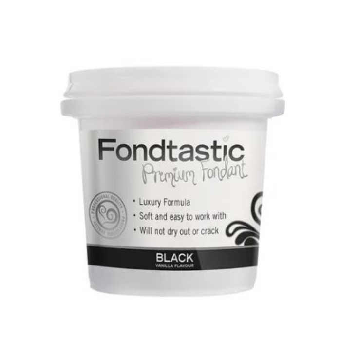 Fondtastic Vanilla Flavoured Fondant Mini Tub - Black 226g