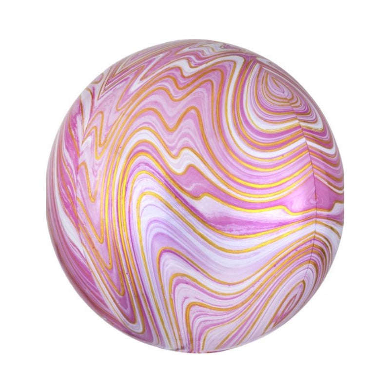 Orbz Balloon XL Red & Pink Marblez 38cm