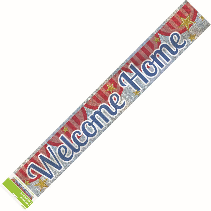 Balloon Bday Prismatic Foil Banner 274cm