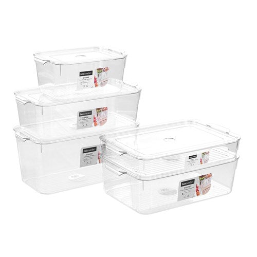 Crystal Storage Container W/Lid 5.5L 33.5X16.5X15Cm