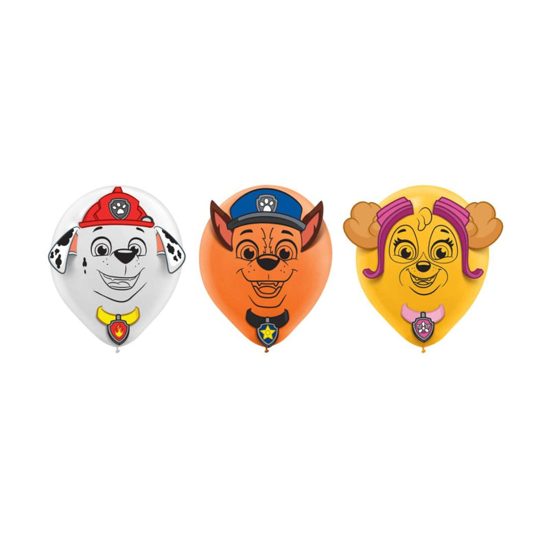 LATEX BALLOON 30cm Paw Patrol Adventures & Paper Adhesive Add-Ons