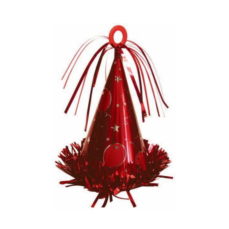 Party Hat Balloon Weight - Red