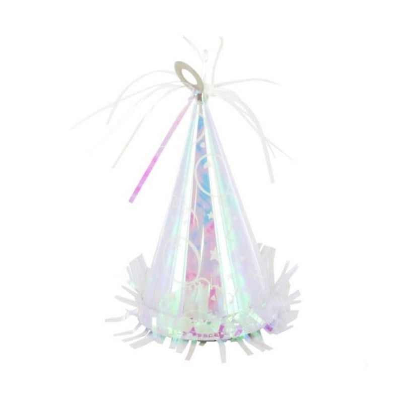 Ronis Party Hat Balloon Foil Weight Iridescent