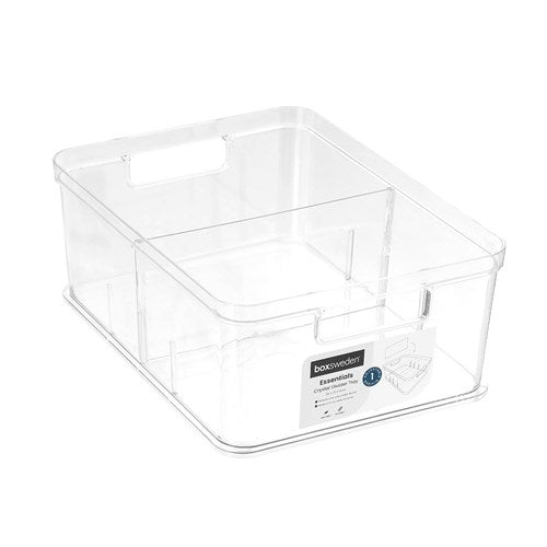 Crystal Storage Tray Adjustable Divider 28X21X11Cm