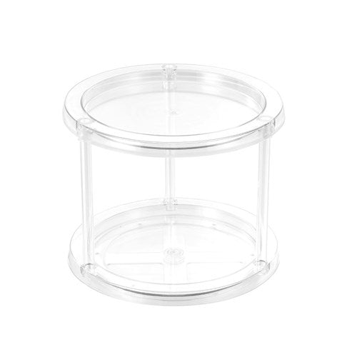 Crystal 2 Tier Turntableorganiser 24.5X24.5X21Cm