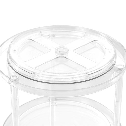Crystal 2 Tier Turntableorganiser 24.5X24.5X21Cm