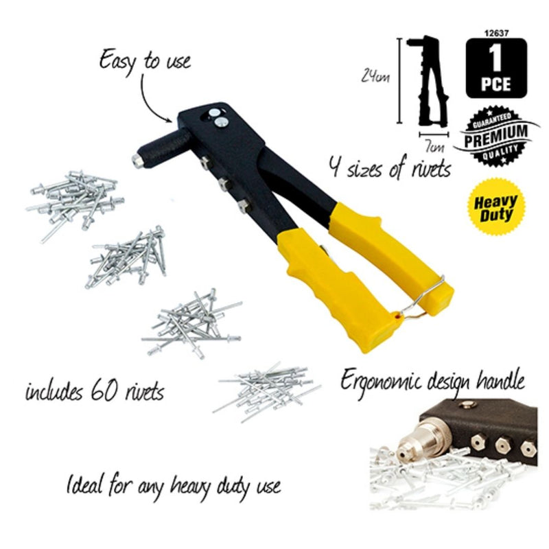 Rivet Gun w/60pce Rivets