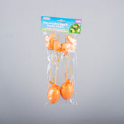 Polystyrene Egg & Bunny On Pick With Glitter 4pk