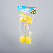 Polystyrene Egg & Bunny On Pick With Glitter 4pk